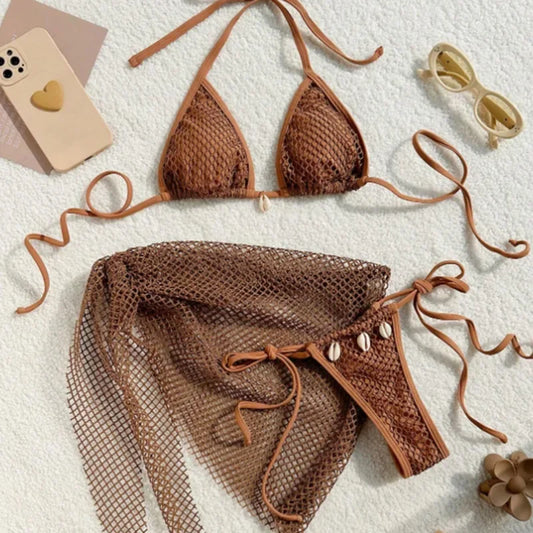 2025 Sexy Bikinis Female Swimsuits Women's Three-Piece Swimwear Beach Swim Wear Bathing Suits Brazilian Bikini Set Pool Bather