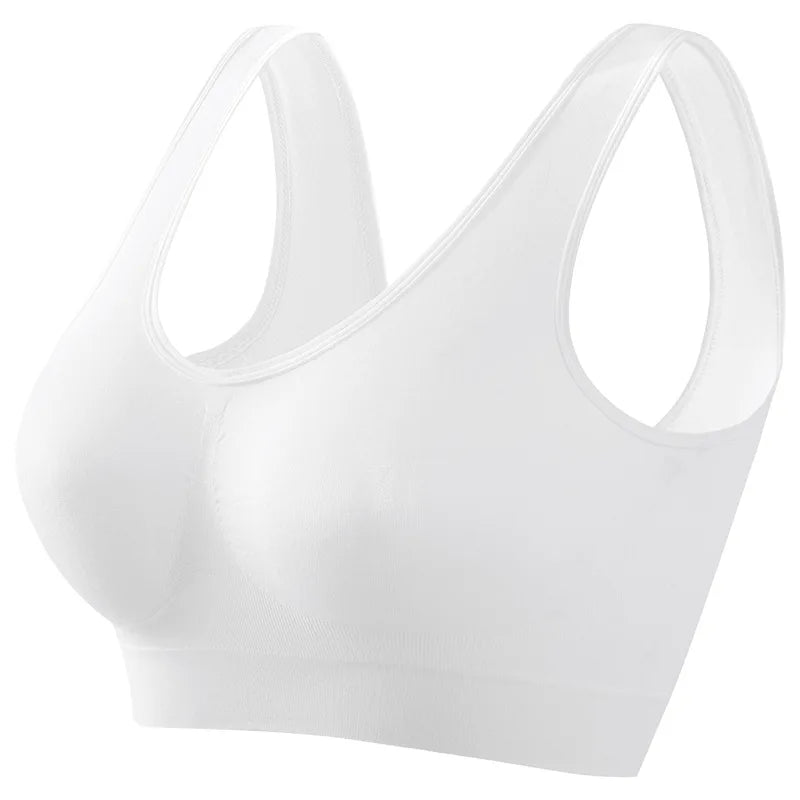 S-5XL Women Bra Tops Seamless Bras Sports Wireless No pads Bra Female Breathable Brassiere Solid Color Crop Top Sexy Lingerie