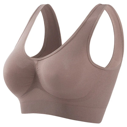S-5XL Women Bra Tops Seamless Bras Sports Wireless No pads Bra Female Breathable Brassiere Solid Color Crop Top Sexy Lingerie