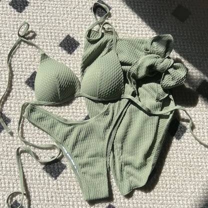2025 Sexy Bikinis Female Swimsuits Women's Three-Piece Swimwear Beach Swim Wear Bathing Suits Brazilian Bikini Set Pool Bather