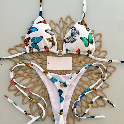 2025 New Sexy Women Bikini Set Beach Holiday Swimsuit Brazilian Thong Bikini Set Sexy Two Pieces Bathing Suit Women Beach Wear