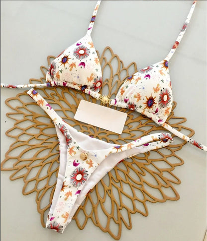 2025 New Sexy Women Bikini Set Beach Holiday Swimsuit Brazilian Thong Bikini Set Sexy Two Pieces Bathing Suit Women Beach Wear