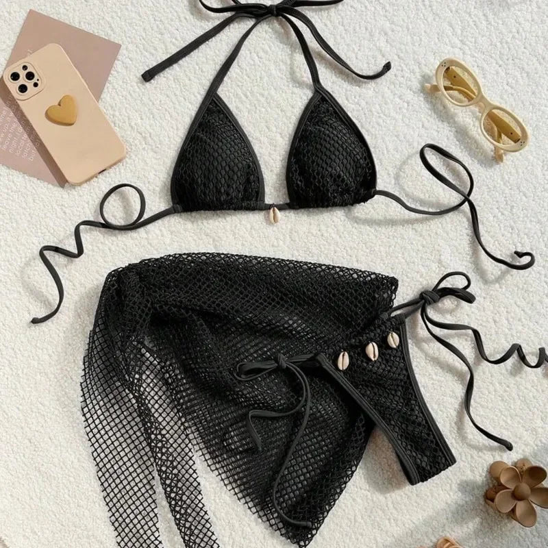 2025 Sexy Bikinis Female Swimsuits Women's Three-Piece Swimwear Beach Swim Wear Bathing Suits Brazilian Bikini Set Pool Bather