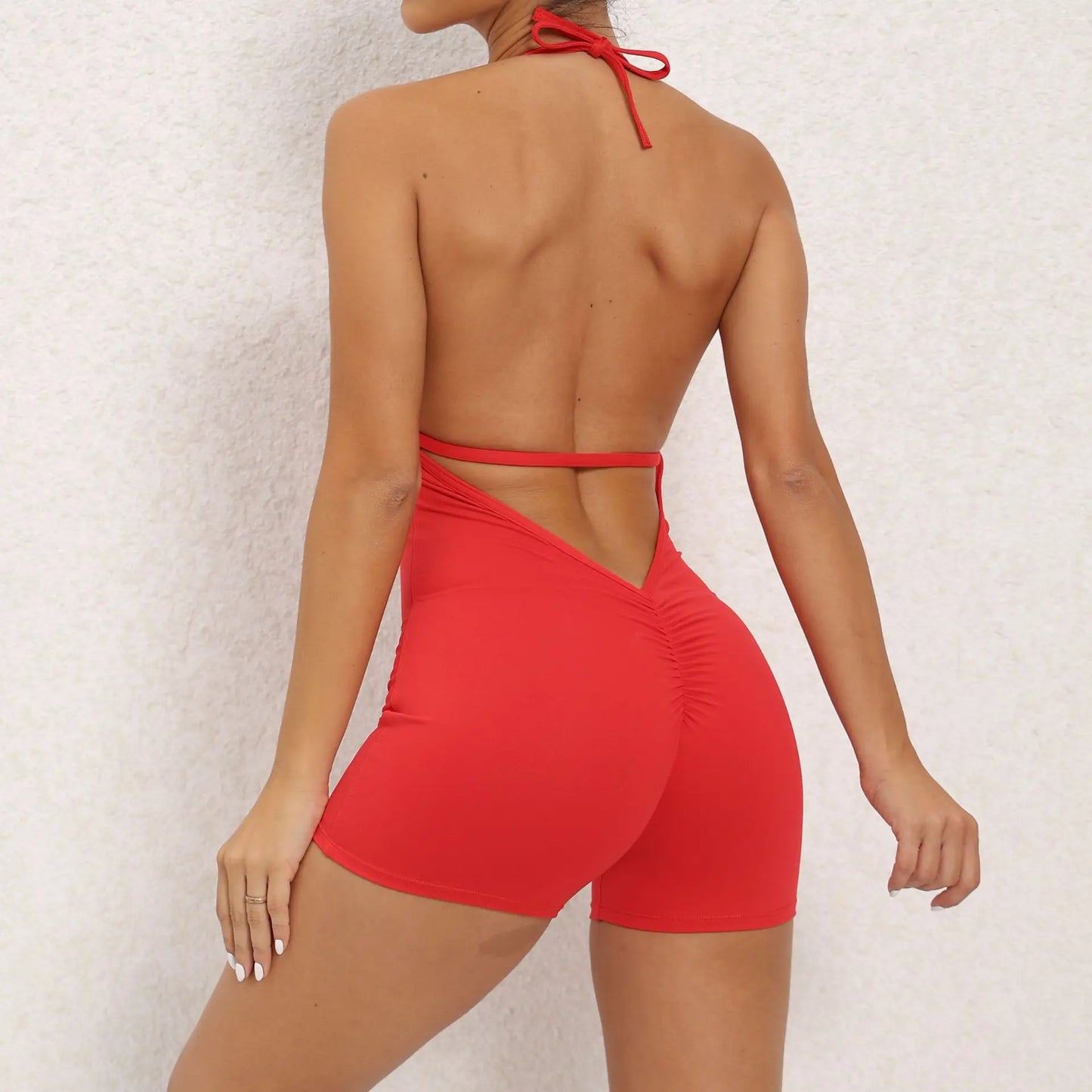 Yoga Set Backless One-Piece Suit Workout Jumpsuit Women Short Gym Rompers Yoga Set Fitness Boilersuit Sports Bodysuits Women