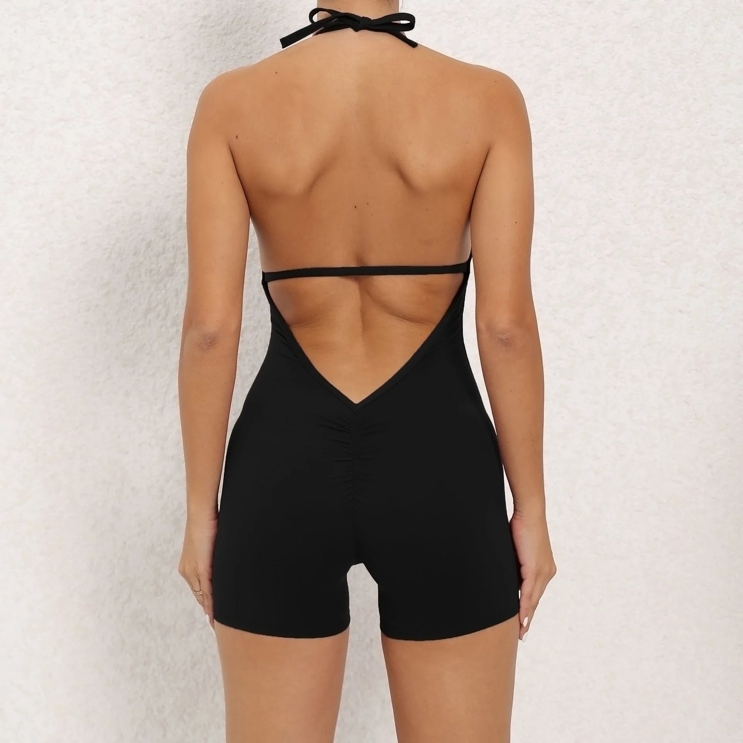 Yoga Set Backless One-Piece Suit Workout Jumpsuit Women Short Gym Rompers Yoga Set Fitness Boilersuit Sports Bodysuits Women