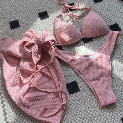 2025 Sexy Bikinis Female Swimsuits Women's Three-Piece Swimwear Beach Swim Wear Bathing Suits Brazilian Bikini Set Pool Bather