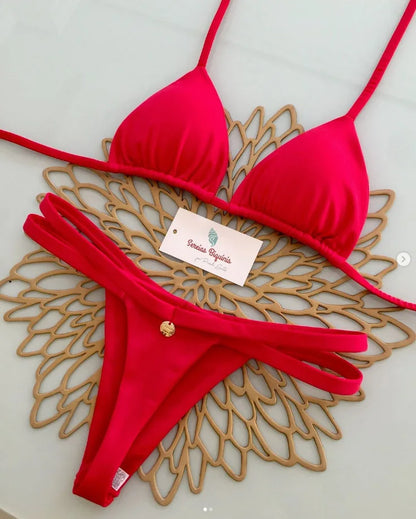 2025 New Sexy Prints Mciro Bikini Set Women Holiday Swimsuit Lace-up Swimwear 2 Piece Set Backless Biquine Brasileiro Beachwear
