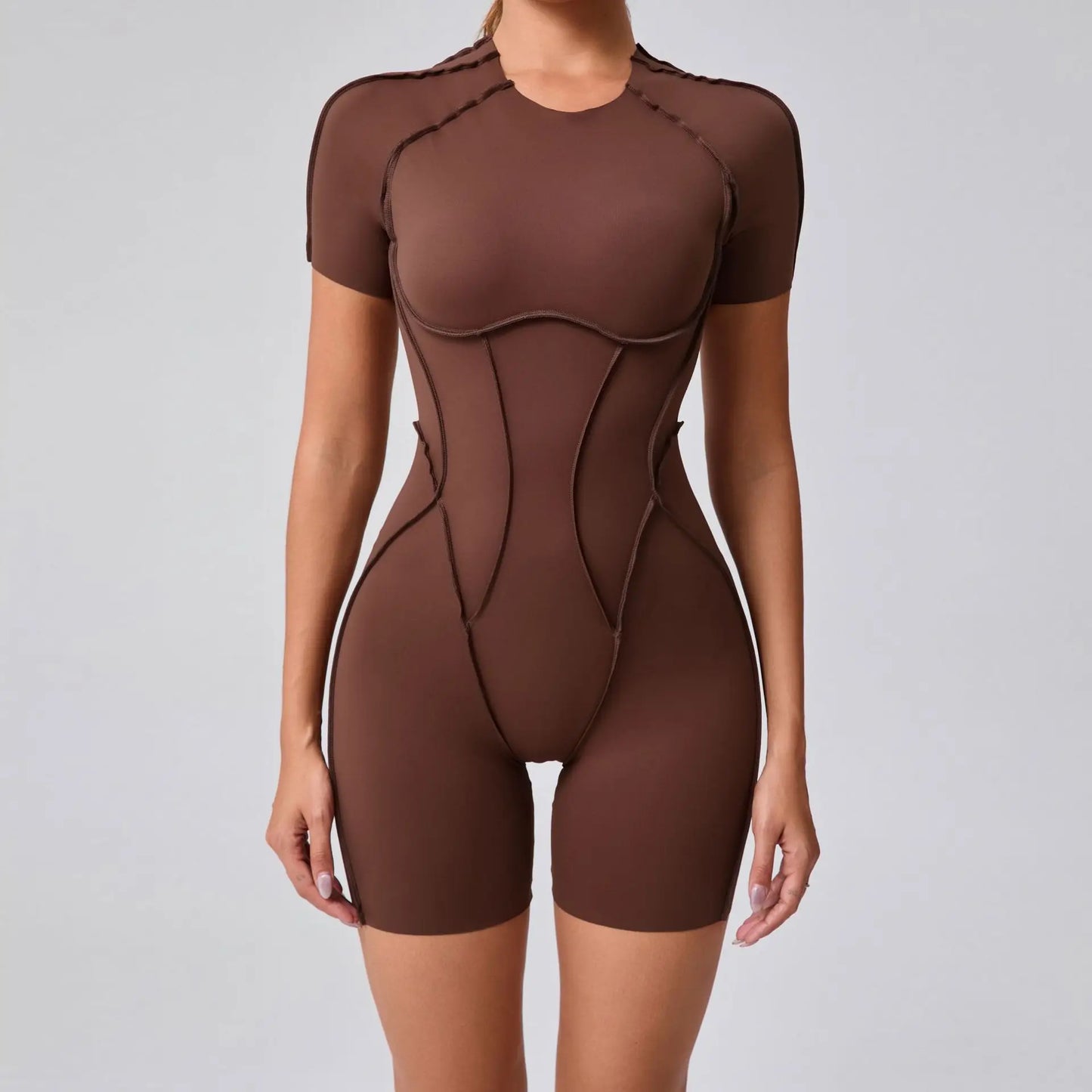 Pad Sleeveless Women Clothes Backless Yoga Set Gym Jumpsuits Sportswear Workout Tracksuit Dance Fitness Shorts Bodysuit XP77
