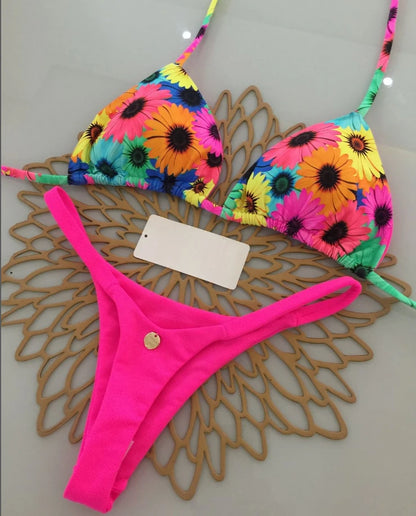 2025 New Sexy Women Bikini Set Beach Holiday Swimsuit Brazilian Thong Bikini Set Sexy Two Pieces Bathing Suit Women Beach Wear