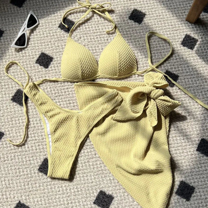 2025 Sexy Bikinis Female Swimsuits Women's Three-Piece Swimwear Beach Swim Wear Bathing Suits Brazilian Bikini Set Pool Bather