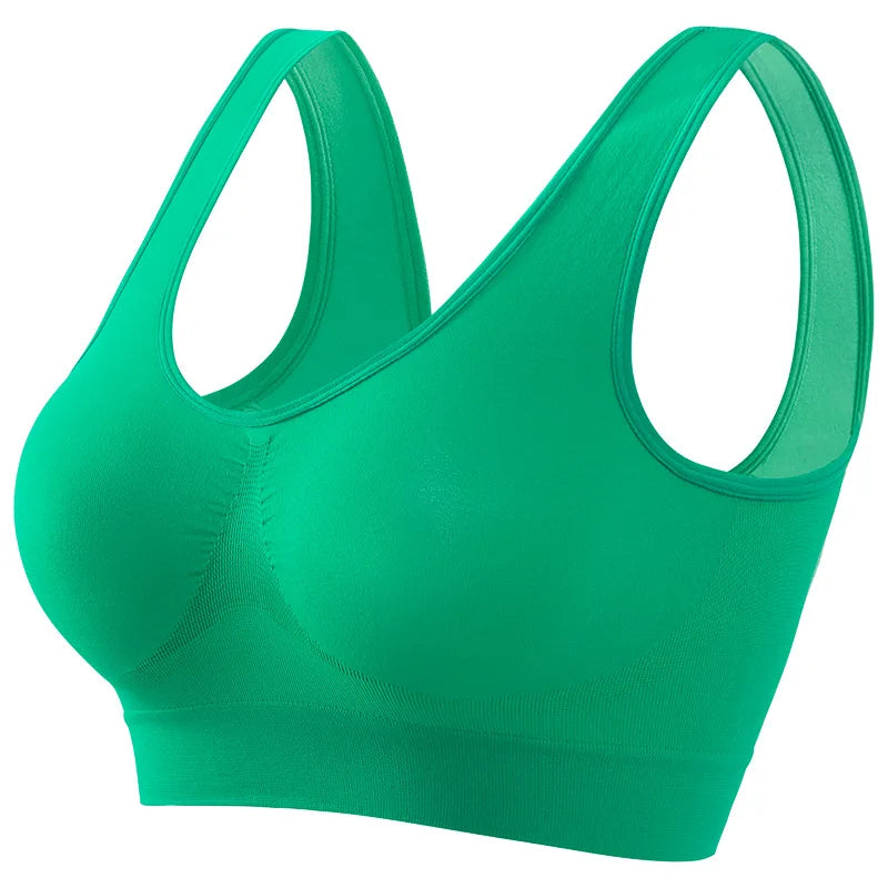 S-5XL Women Bra Tops Seamless Bras Sports Wireless No pads Bra Female Breathable Brassiere Solid Color Crop Top Sexy Lingerie