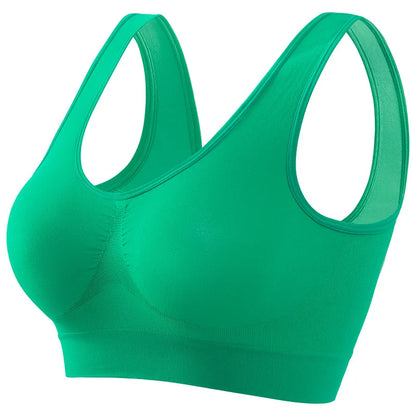 S-5XL Women Bra Tops Seamless Bras Sports Wireless No pads Bra Female Breathable Brassiere Solid Color Crop Top Sexy Lingerie