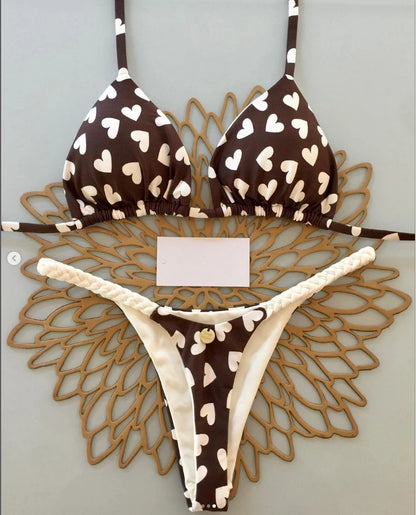 2025 New Sexy Women Bikini Set Beach Holiday Swimsuit Brazilian Thong Bikini Set Sexy Two Pieces Bathing Suit Women Beach Wear
