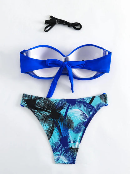 2025 Push Up Top Women Bikinis Set Female Swimsuit Bathing Suit Beachwear Swimwear Sexy  Low Waist Bottom Swimmming Suit