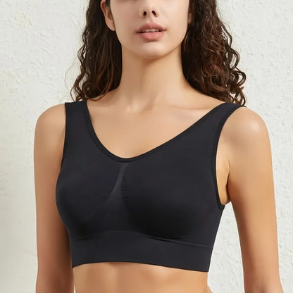 S-5XL Women Bra Tops Seamless Bras Sports Wireless No pads Bra Female Breathable Brassiere Solid Color Crop Top Sexy Lingerie