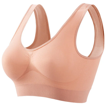 S-5XL Women Bra Tops Seamless Bras Sports Wireless No pads Bra Female Breathable Brassiere Solid Color Crop Top Sexy Lingerie