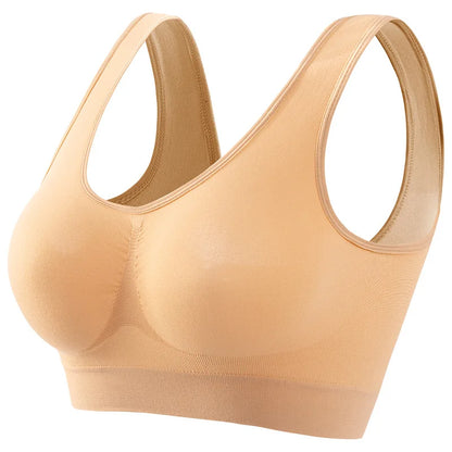 S-5XL Women Bra Tops Seamless Bras Sports Wireless No pads Bra Female Breathable Brassiere Solid Color Crop Top Sexy Lingerie
