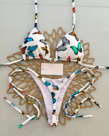 2025 New Sexy Women Bikini Set Beach Holiday Swimsuit Brazilian Thong Bikini Set Sexy Two Pieces Bathing Suit Women Beach Wear