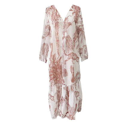 2025 Trend Shell High Waist Bikini With Beach Cover Ups Women 3Pcs Swimsuits Fashion Long Sleeves Dress Lady Holiday Beach Wear
