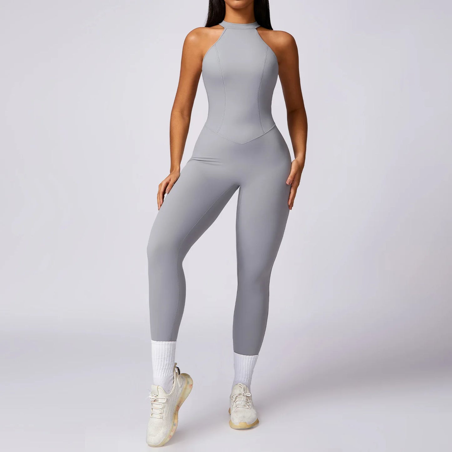 Ctenkevet Fitness Backless Bodysuit Women Gym Jumpsuit Woman Quick-Dry Yoga Clothes Short Workout Rompers Sports One-Piece Suit