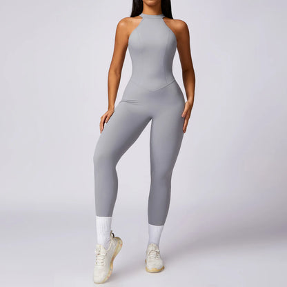 Ctenkevet Fitness Backless Bodysuit Women Gym Jumpsuit Woman Quick-Dry Yoga Clothes Short Workout Rompers Sports One-Piece Suit