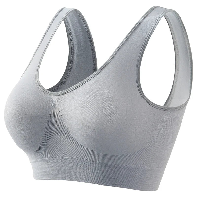 S-5XL Women Bra Tops Seamless Bras Sports Wireless No pads Bra Female Breathable Brassiere Solid Color Crop Top Sexy Lingerie