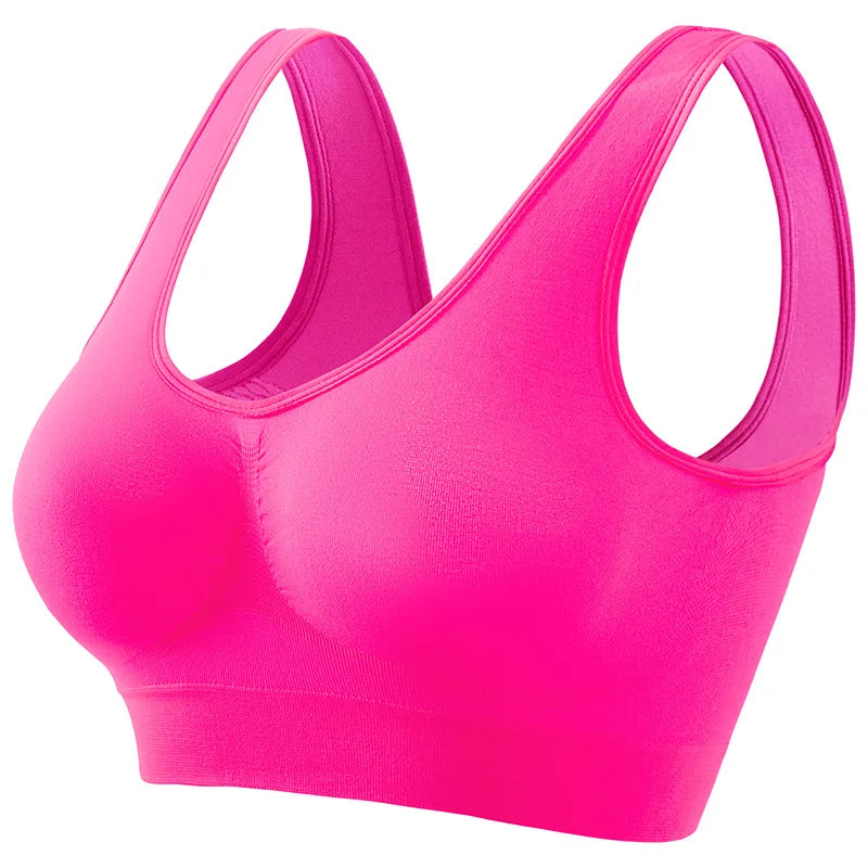 S-5XL Women Bra Tops Seamless Bras Sports Wireless No pads Bra Female Breathable Brassiere Solid Color Crop Top Sexy Lingerie
