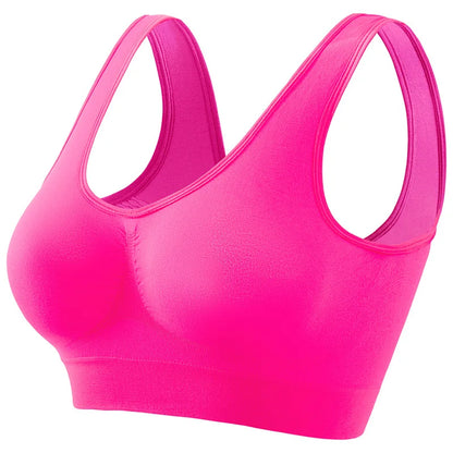 S-5XL Women Bra Tops Seamless Bras Sports Wireless No pads Bra Female Breathable Brassiere Solid Color Crop Top Sexy Lingerie