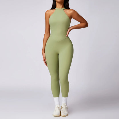 Ctenkevet Fitness Backless Bodysuit Women Gym Jumpsuit Woman Quick-Dry Yoga Clothes Short Workout Rompers Sports One-Piece Suit