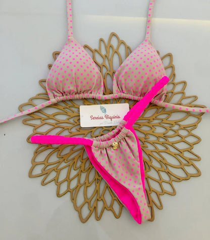 2025 New Sexy Prints Mciro Bikini Set Women Holiday Swimsuit Lace-up Swimwear 2 Piece Set Backless Biquine Brasileiro Beachwear